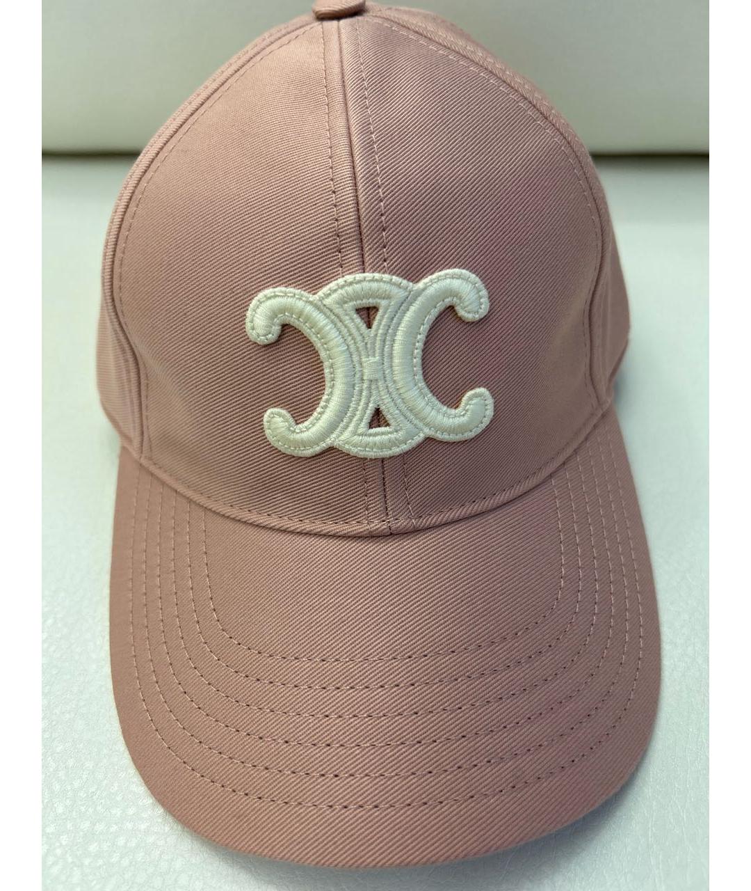 CELINE Розовая хлопковая кепка, фото 4