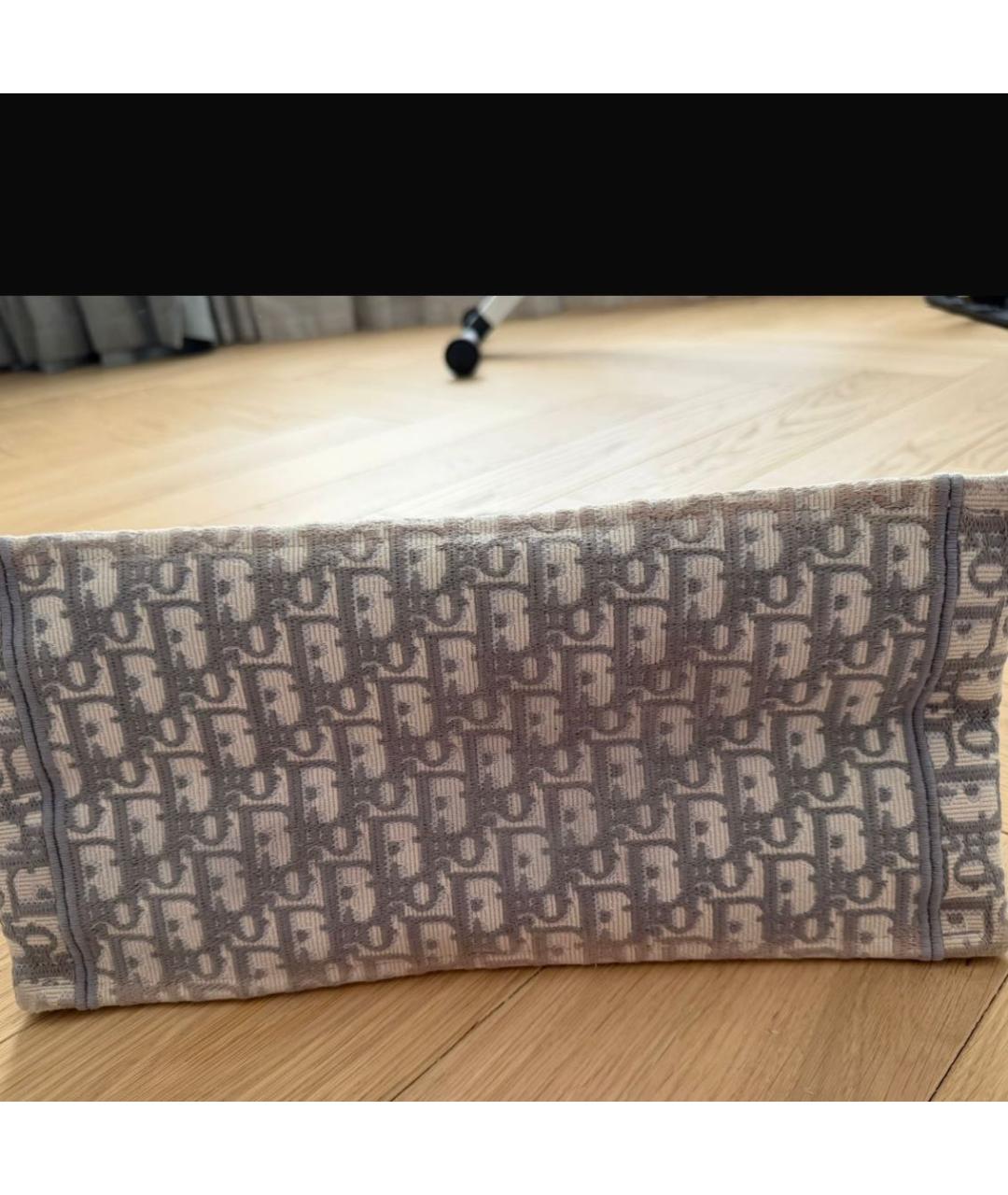 CHRISTIAN DIOR Голубая тканевая сумка тоут, фото 4