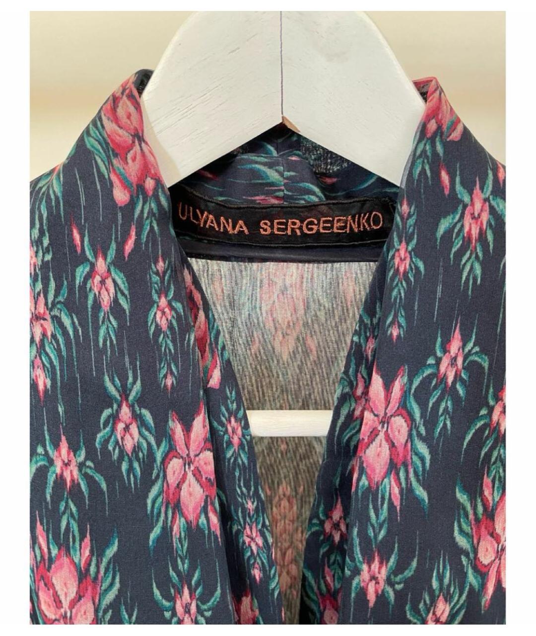 ULYANA SERGEENKO Мульти шелковое вечернее платье, фото 3