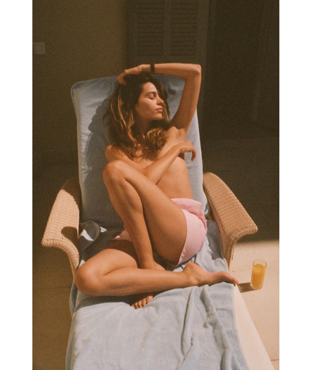 SPORTY AND RICH Розовые хлопковые шорты, фото 7