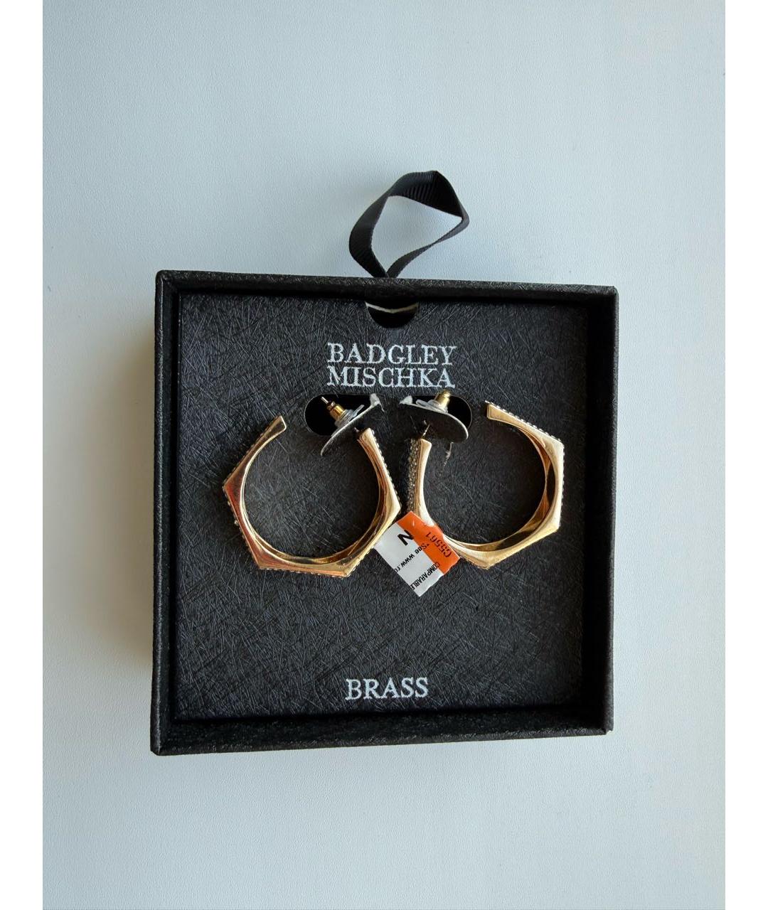 BADGLEY MISCHKA Золотые серьги, фото 5