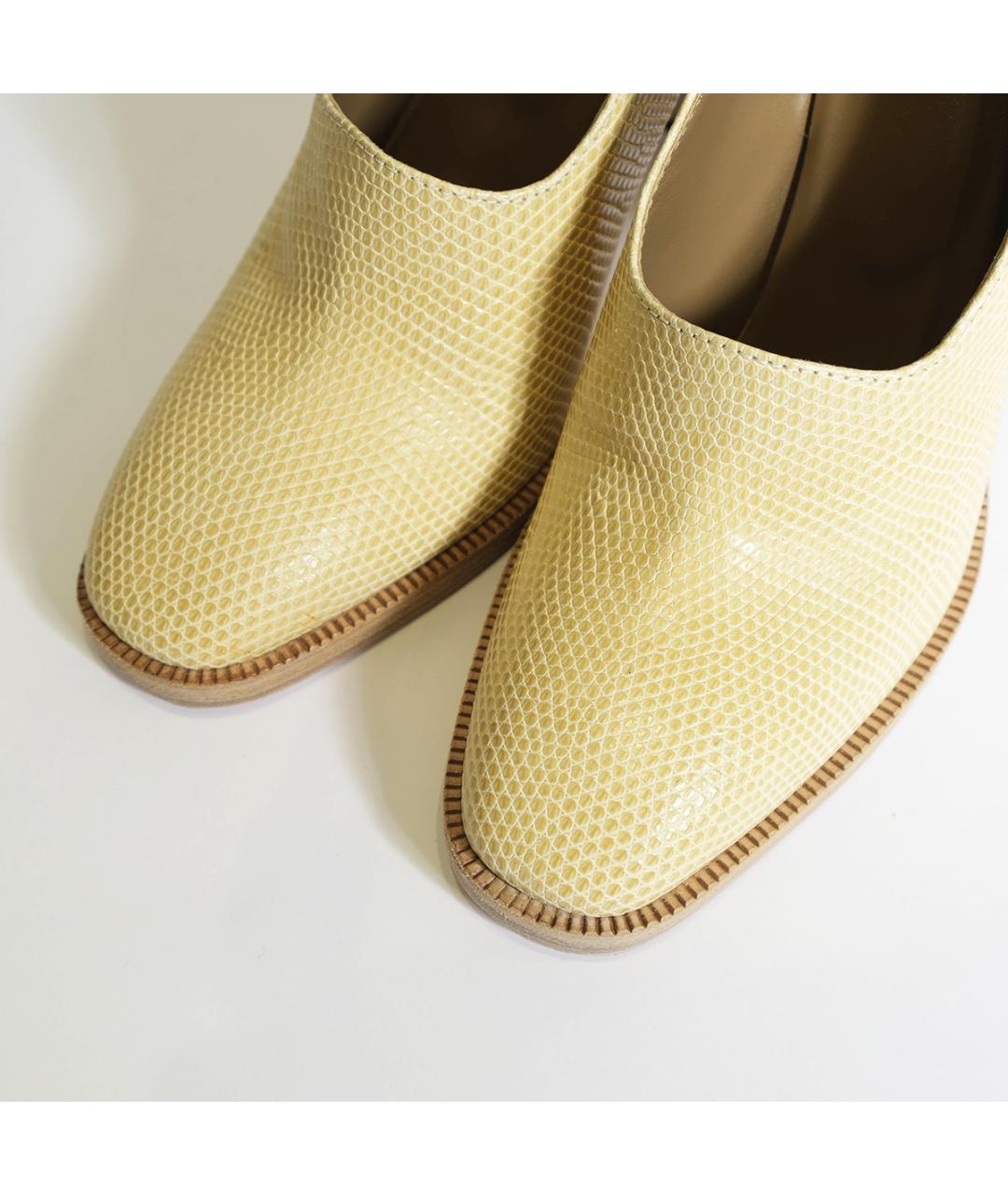 HERMES Бежевые кожаные туфли, фото 3