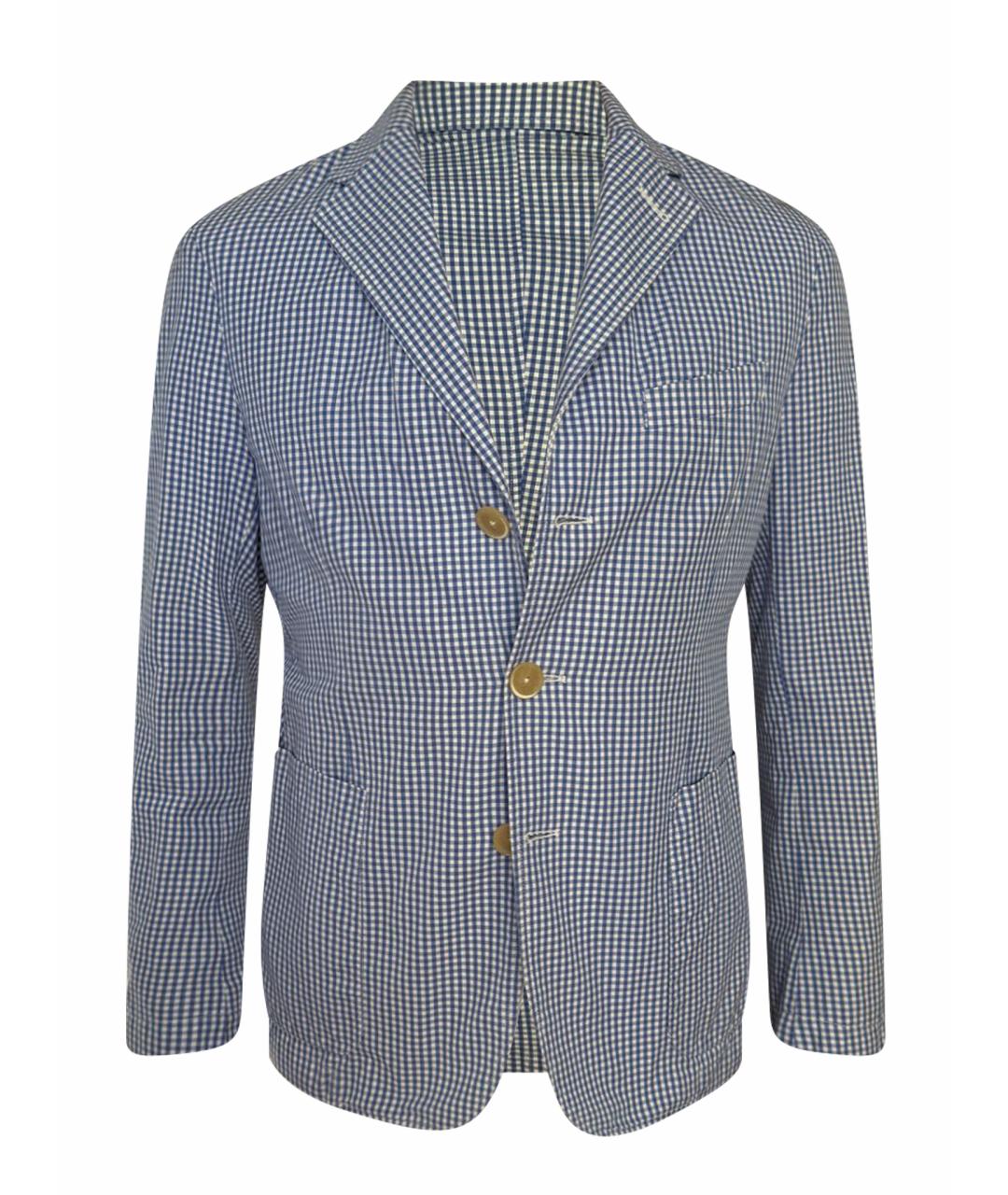 BARENA Голубой хлопковый пиджак, фото 1