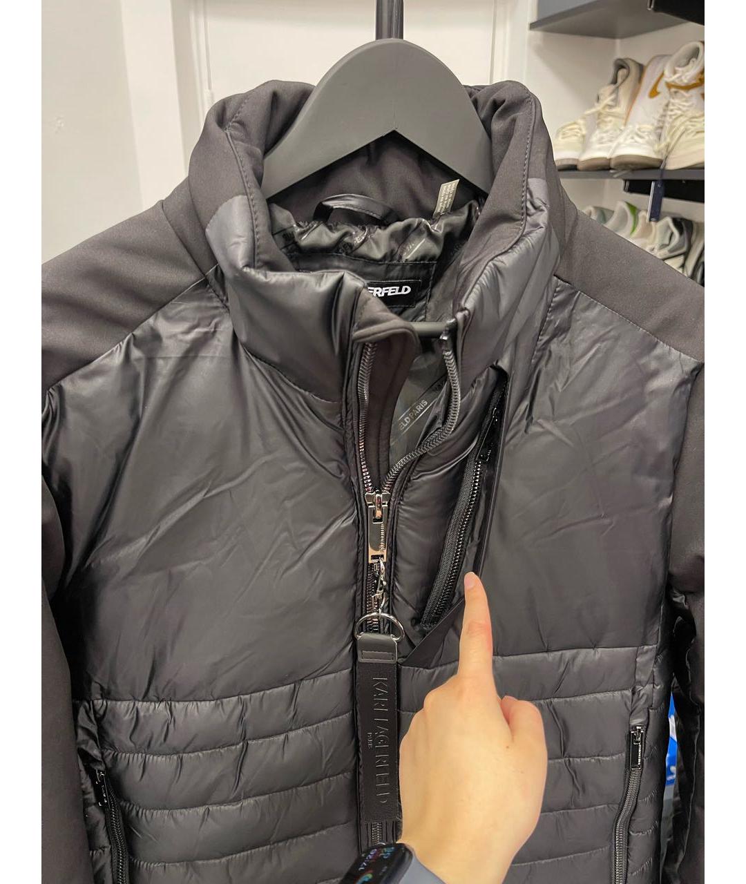 KARL LAGERFELD Черная полиэстеровая куртка, фото 5