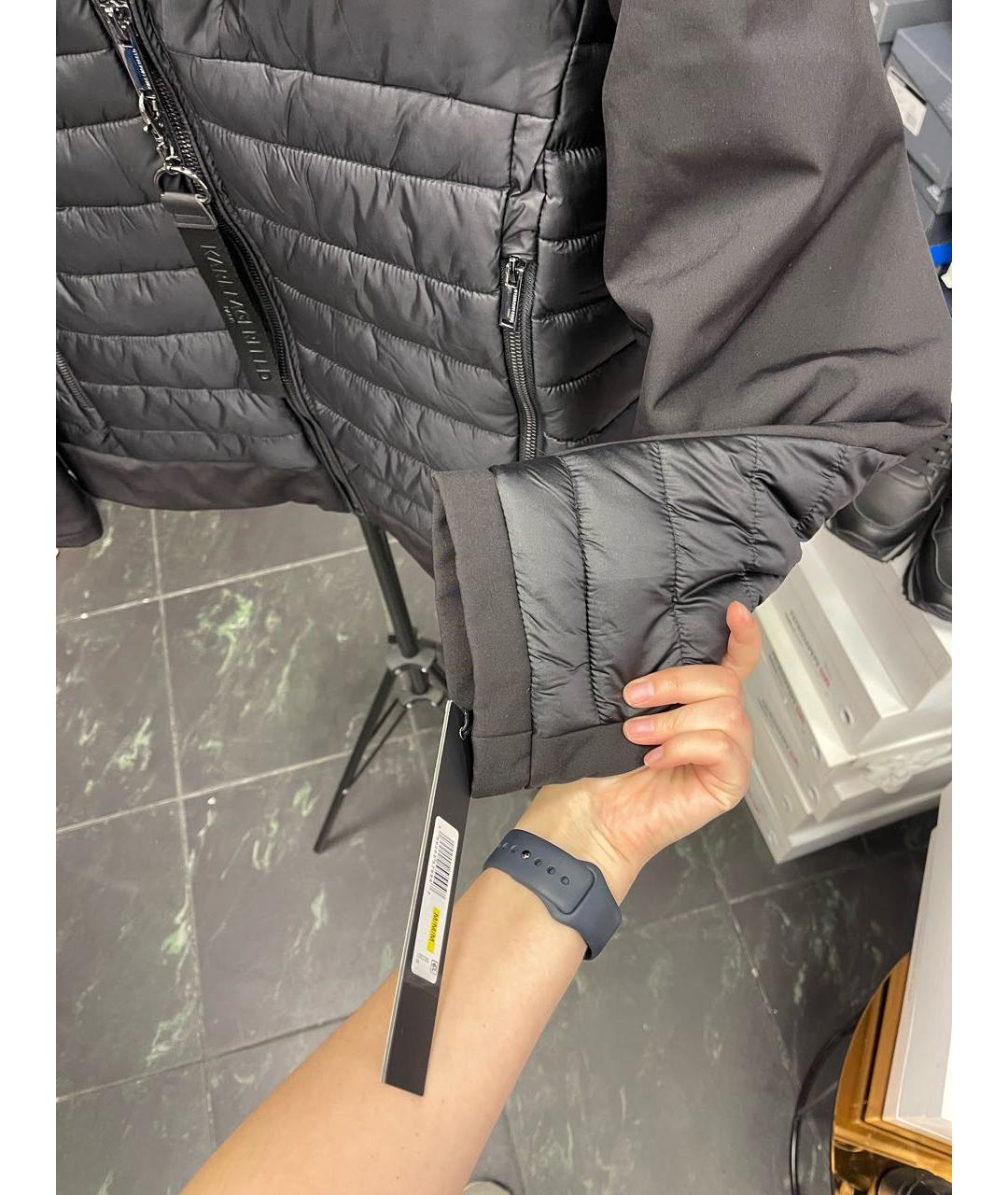 KARL LAGERFELD Черная полиэстеровая куртка, фото 7