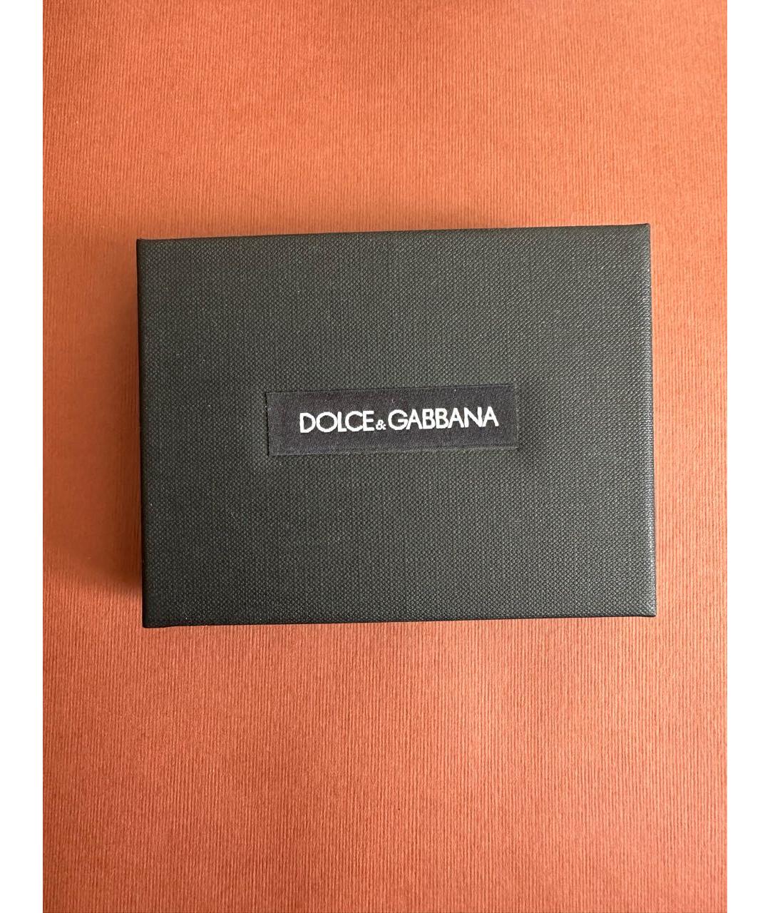 DOLCE&GABBANA Бежевый кожаный кардхолдер, фото 4