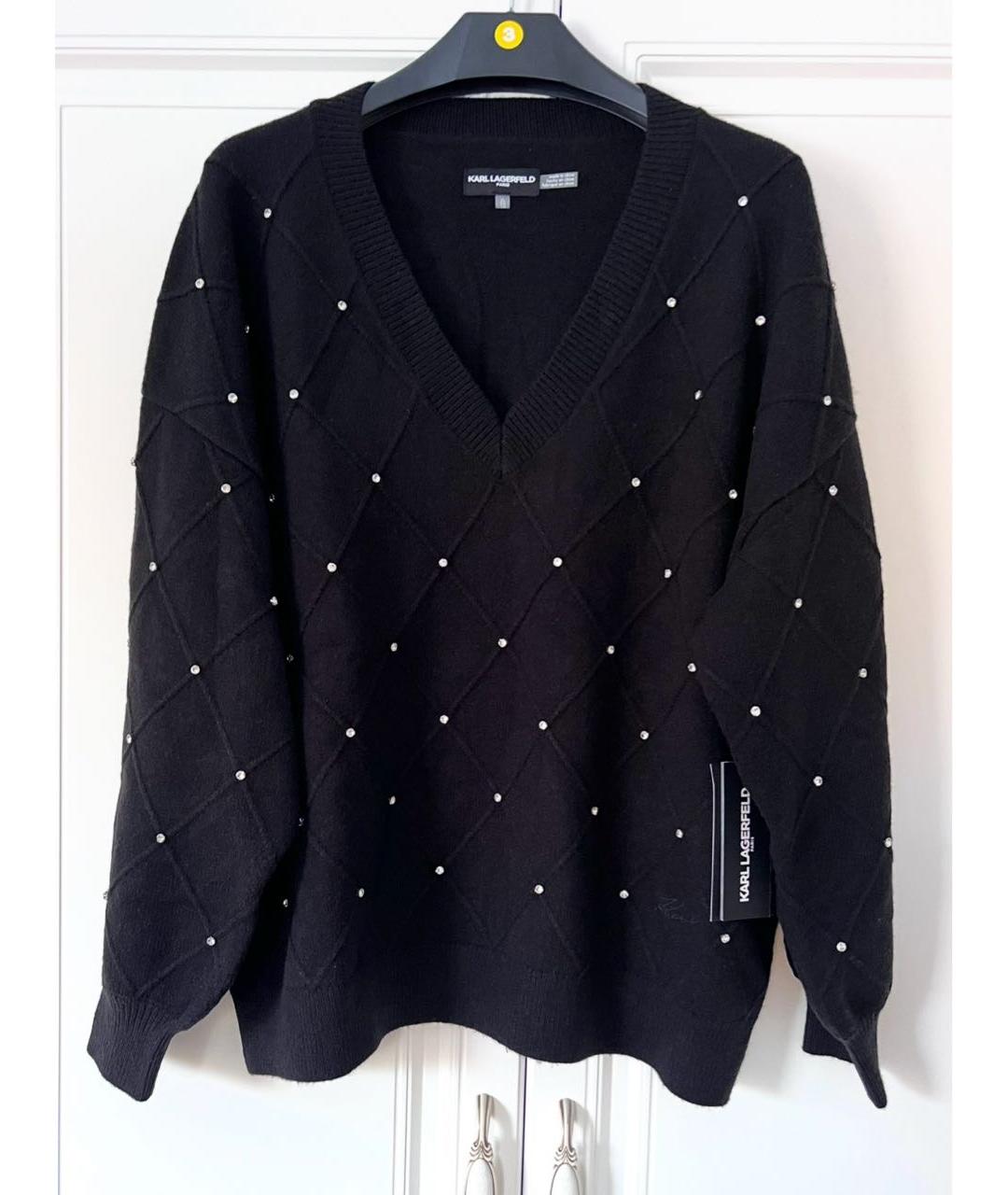 KARL LAGERFELD Черный джемпер / свитер, фото 2