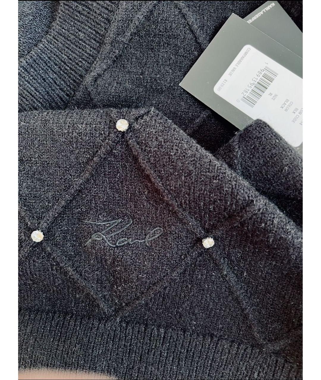 KARL LAGERFELD Черный джемпер / свитер, фото 5
