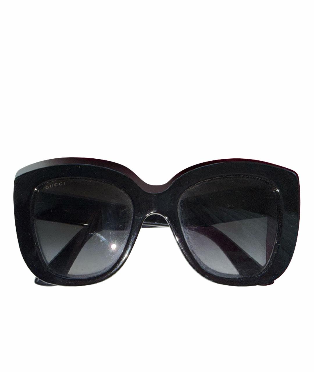 GUCCI Черные пластиковые солнцезащитные очки, фото 1