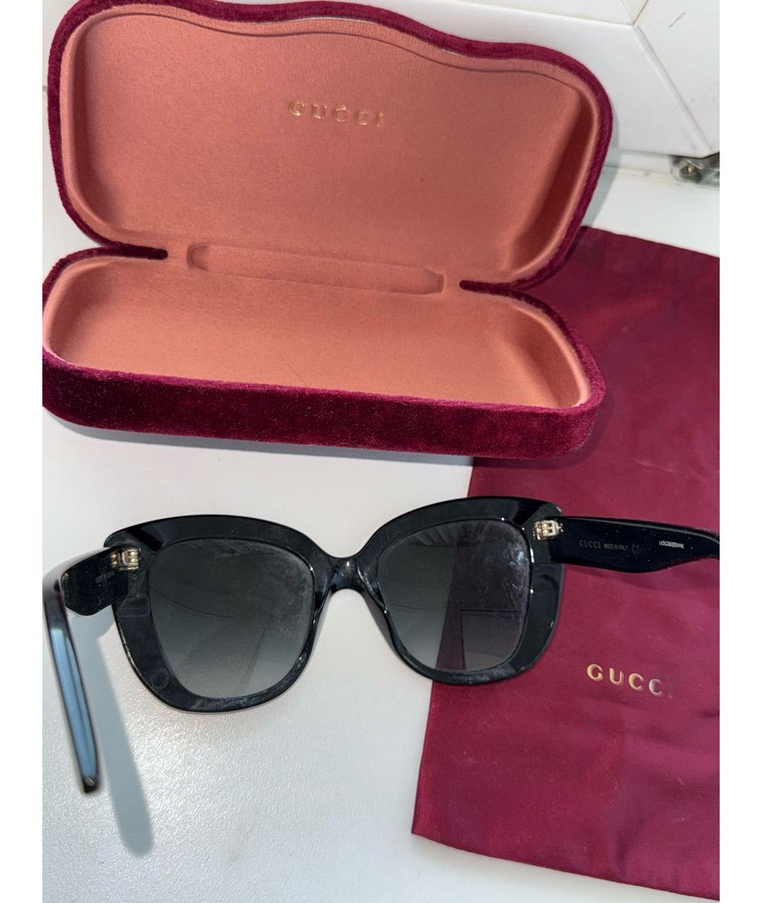 GUCCI Черные пластиковые солнцезащитные очки, фото 4