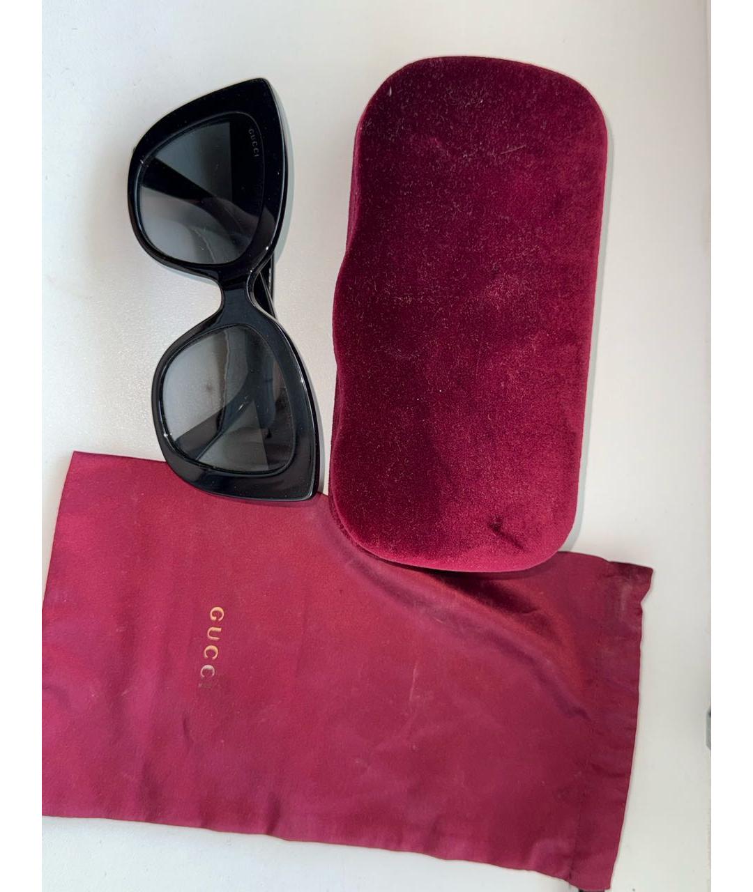 GUCCI Черные пластиковые солнцезащитные очки, фото 2