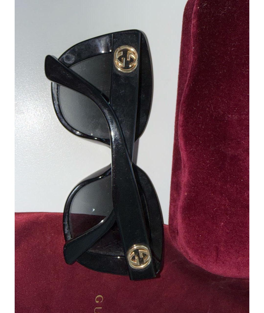 GUCCI Черные пластиковые солнцезащитные очки, фото 3