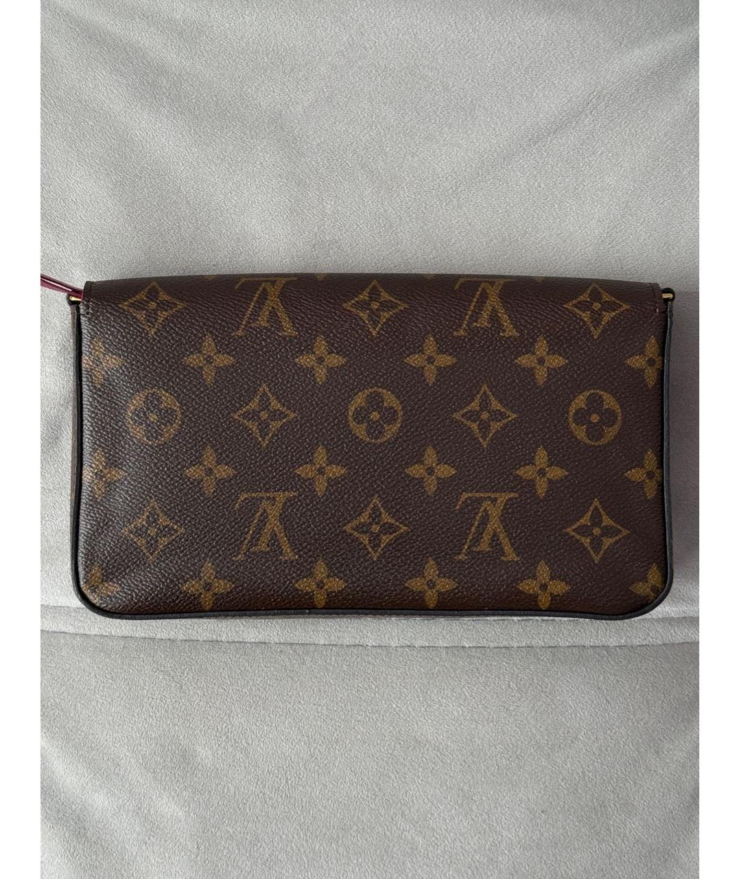 LOUIS VUITTON Коричневая кожаная сумка через плечо, фото 3