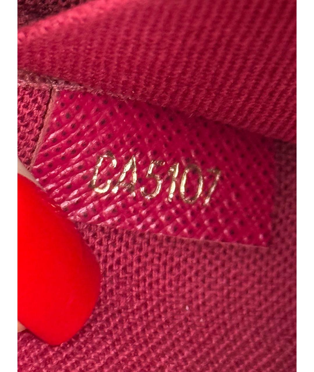 LOUIS VUITTON Коричневая кожаная сумка через плечо, фото 6