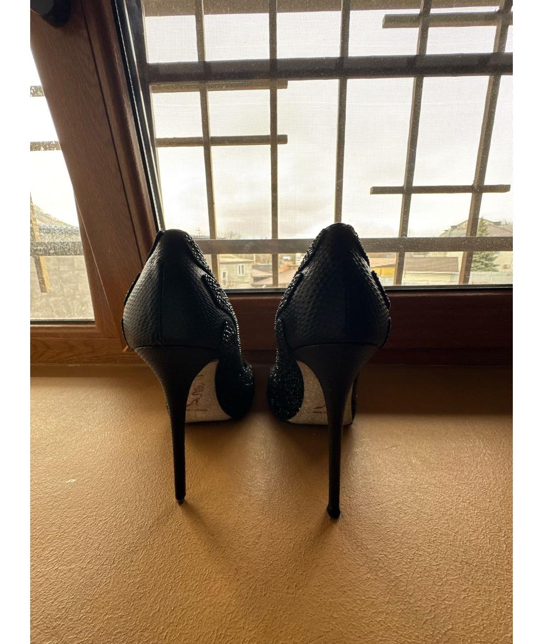 RENE CAOVILLA Черные кожаные туфли, фото 4