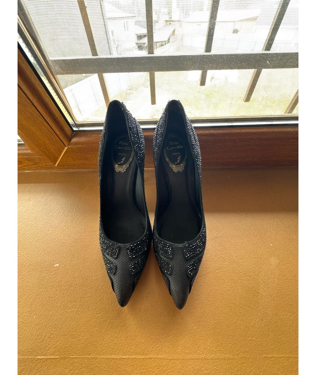 RENE CAOVILLA Черные кожаные туфли, фото 2