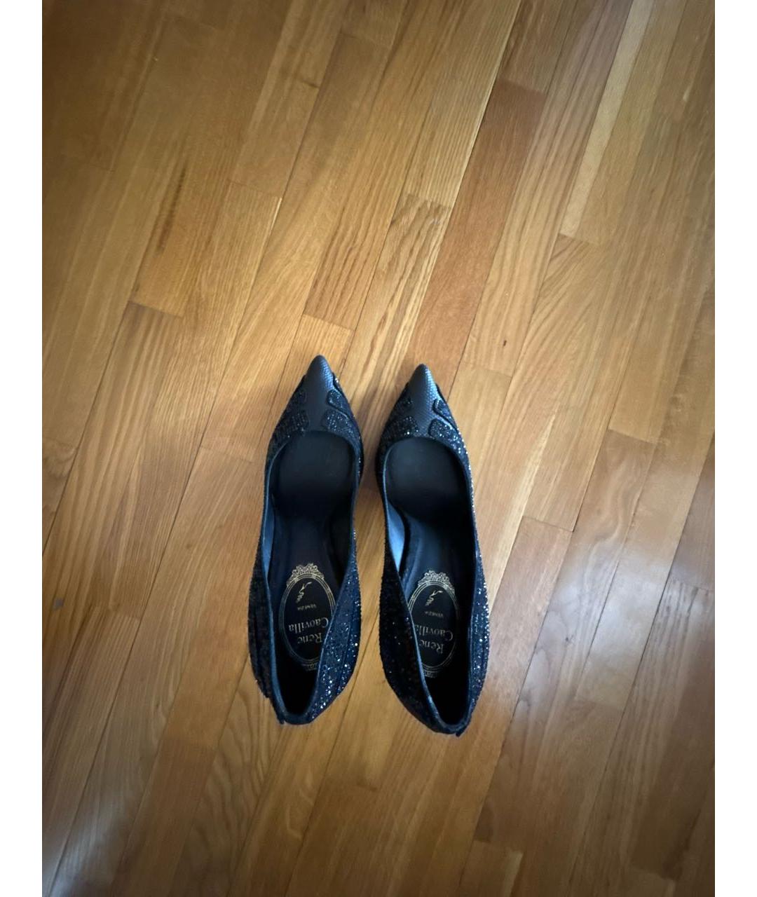 RENE CAOVILLA Черные кожаные туфли, фото 3