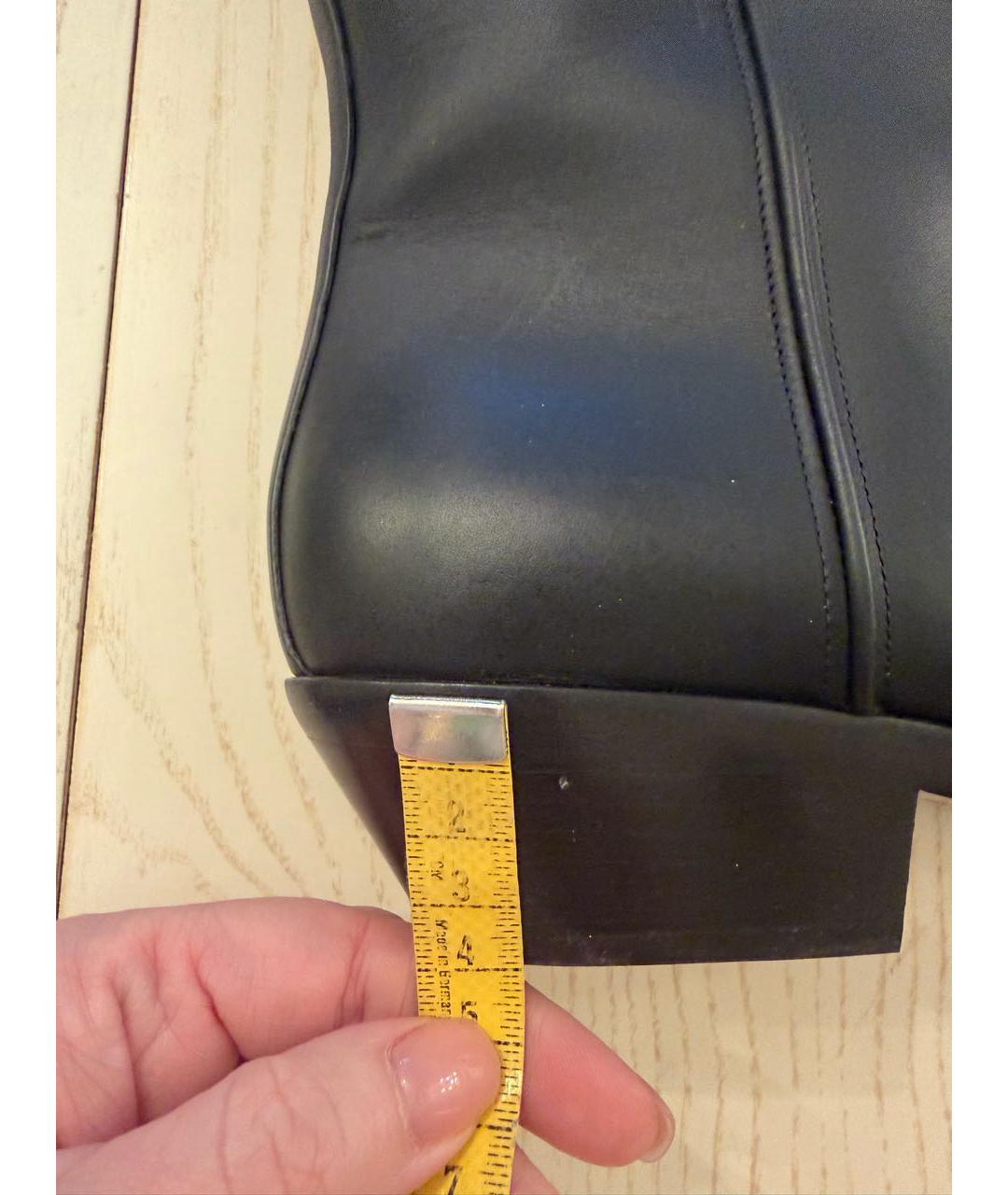 CHRISTIAN DIOR Черные кожаные сапоги, фото 7