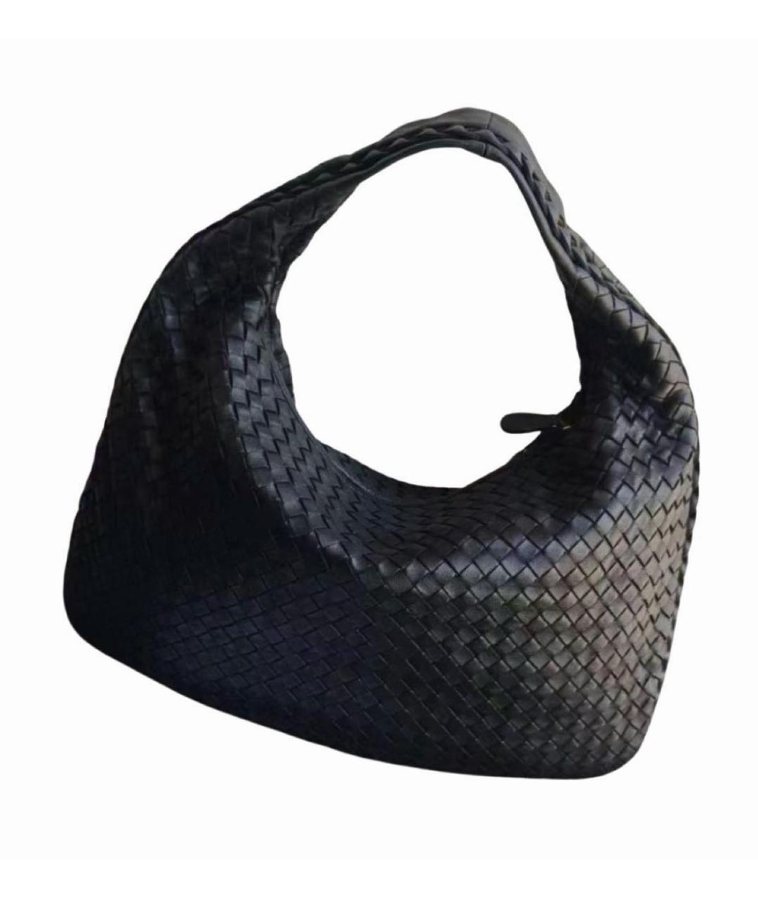 BOTTEGA VENETA Черная кожаная сумка через плечо, фото 8