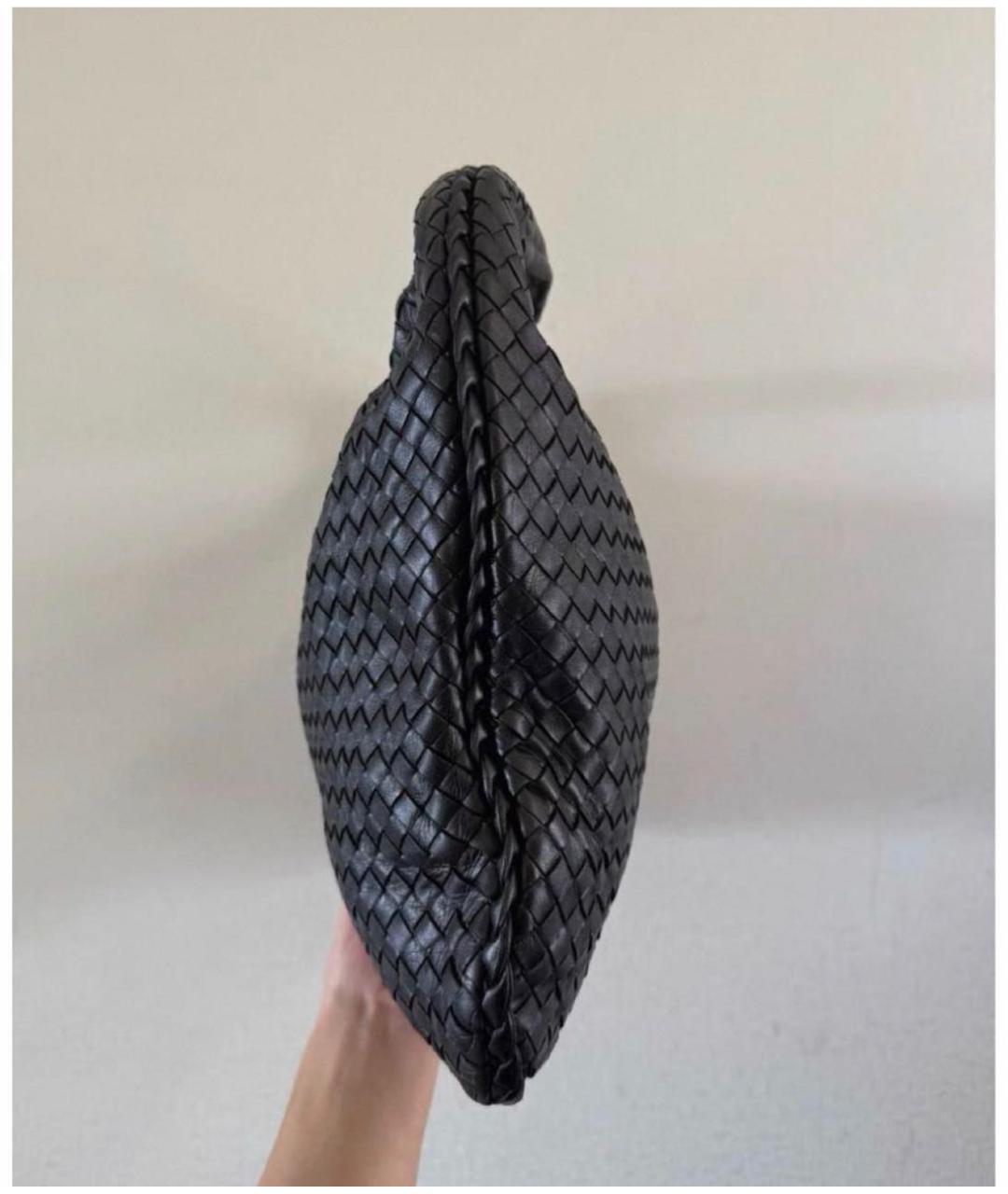 BOTTEGA VENETA Черная кожаная сумка через плечо, фото 3