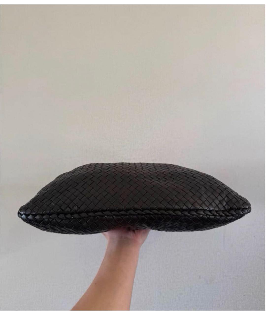 BOTTEGA VENETA Черная кожаная сумка через плечо, фото 4