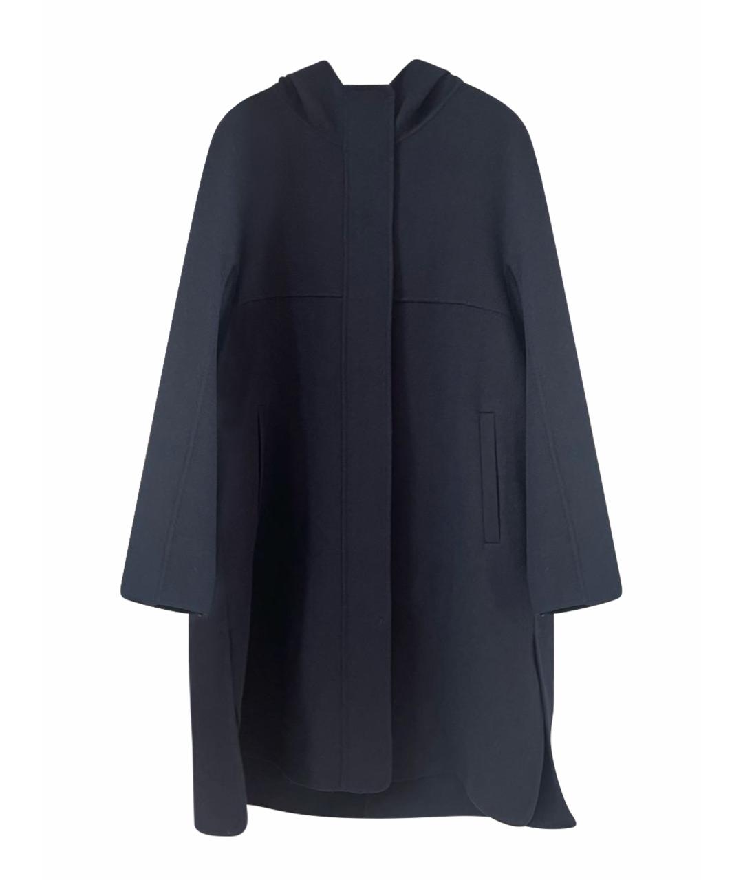 'S MAX MARA Темно-синее шерстяное пальто, фото 1