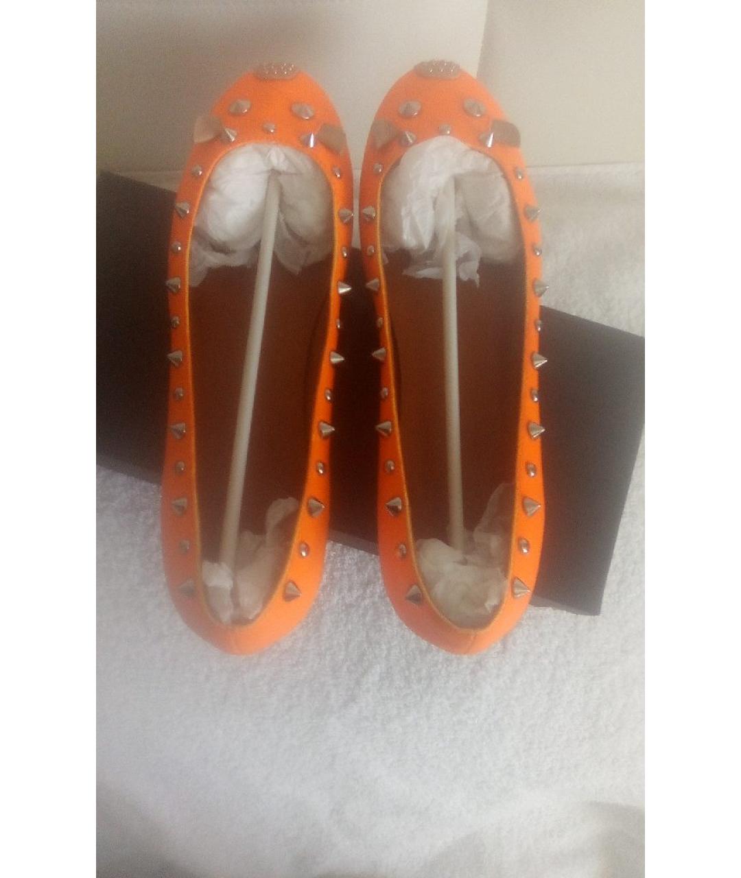 MARC BY MARC JACOBS Оранжевое текстильные балетки, фото 3