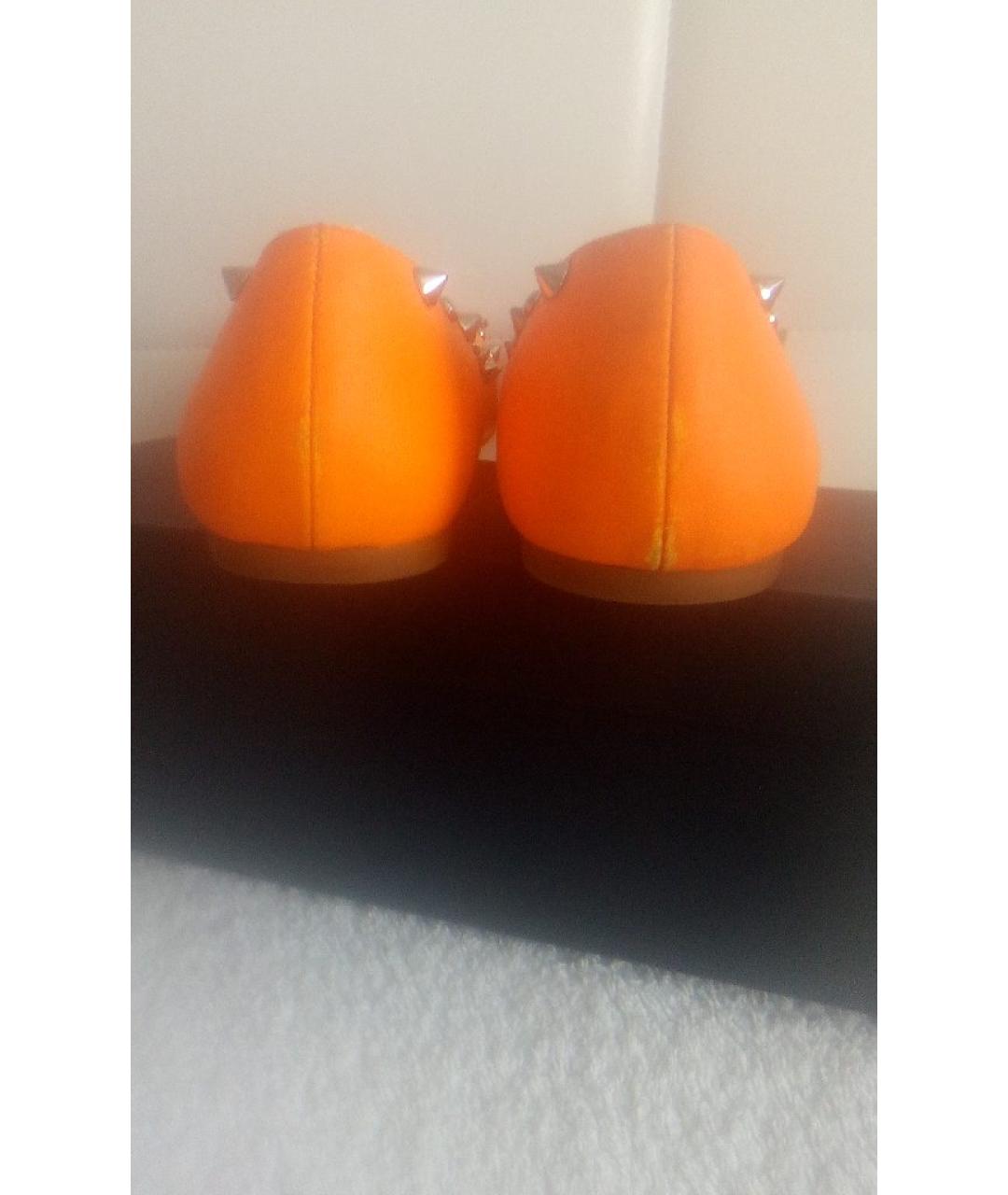 MARC BY MARC JACOBS Оранжевое текстильные балетки, фото 4