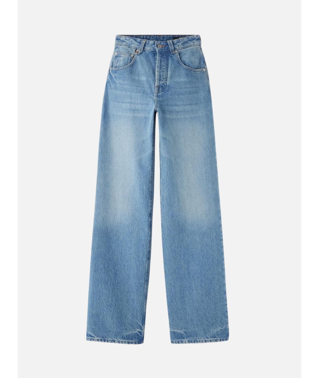 JACQUEMUS Синие хлопковые прямые джинсы, фото 6
