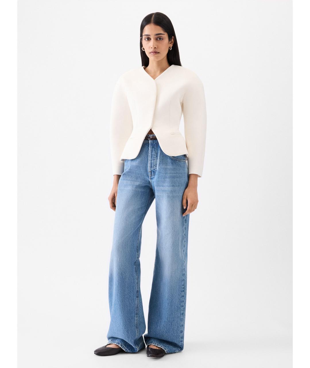 JACQUEMUS Синие хлопковые прямые джинсы, фото 2