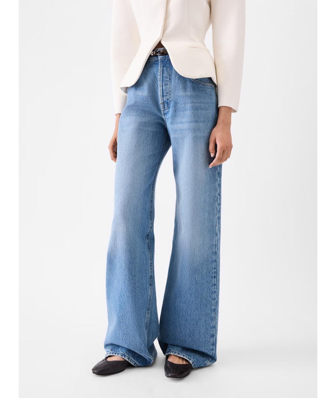 JACQUEMUS Синие хлопковые прямые джинсы, фото 3