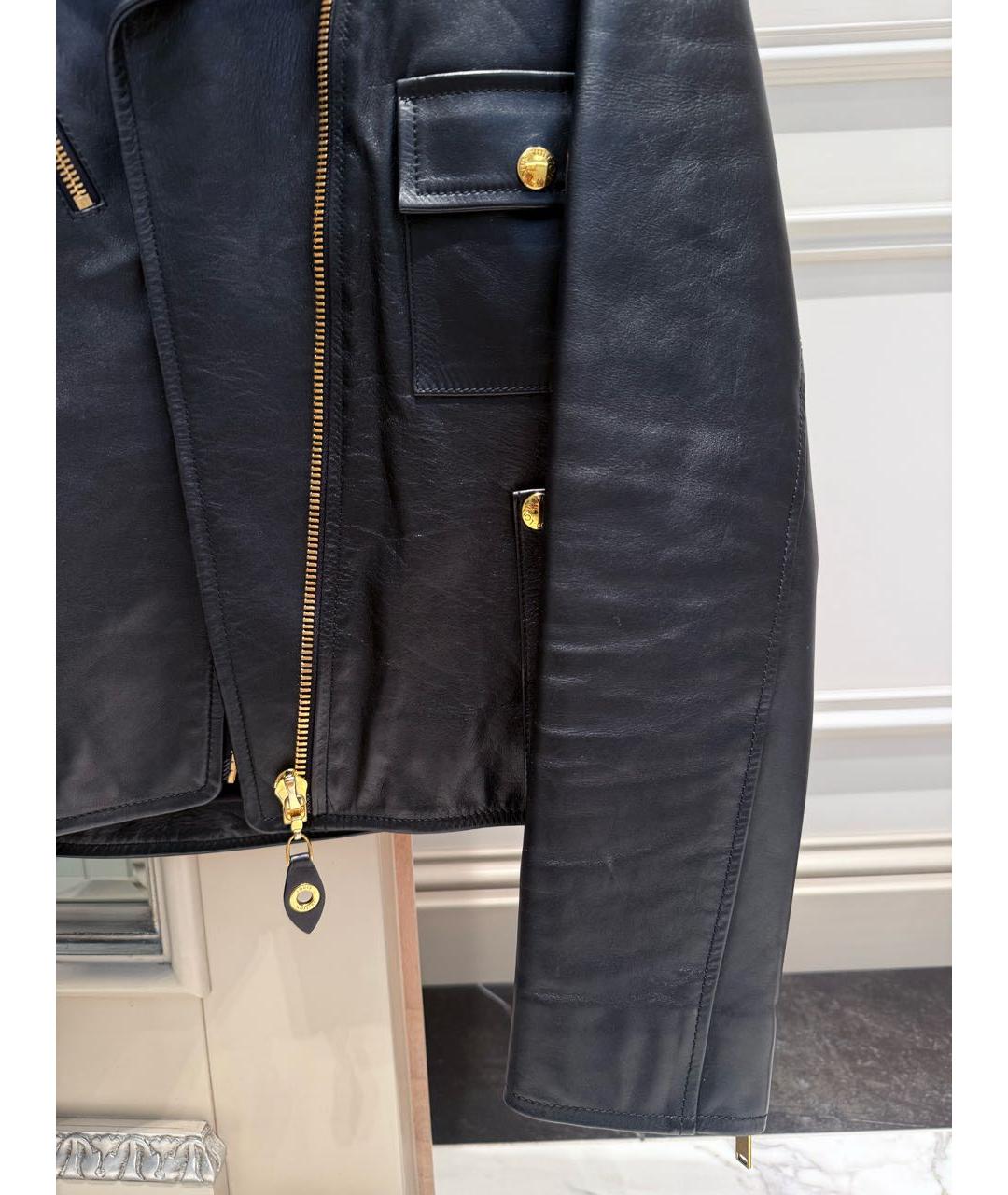 LOUIS VUITTON Черная кожаная куртка, фото 5