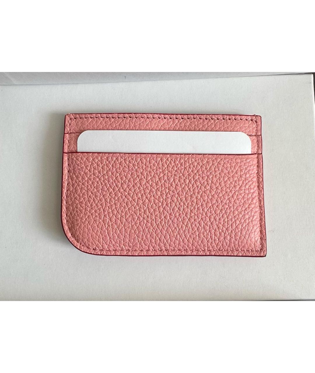ALEXANDER MCQUEEN Розовая кожаная визитница, фото 2