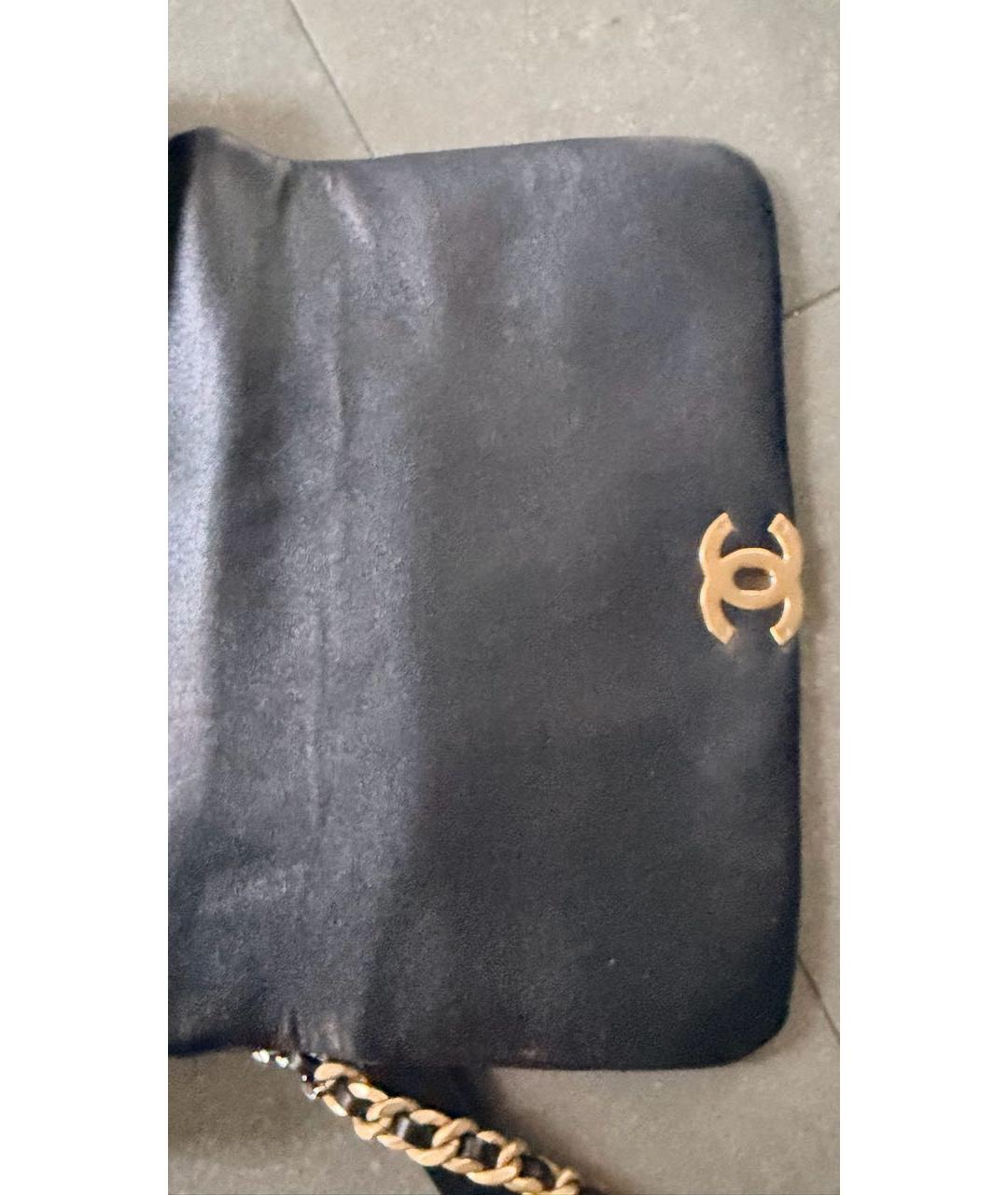 CHANEL Черная кожаная сумка через плечо, фото 3