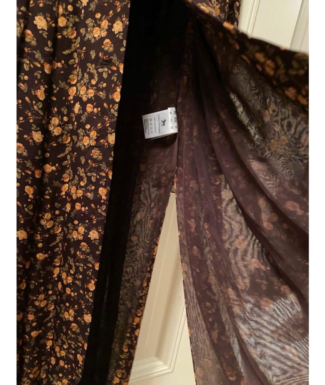 ULYANA SERGEENKO Коричневое шелковое вечернее платье, фото 3