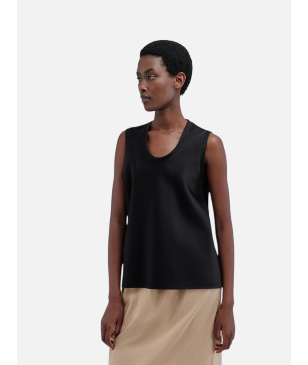 Carven Черная ацетатная блузы, фото 6