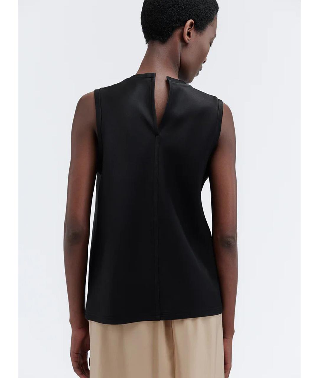 Carven Черная ацетатная блузы, фото 3