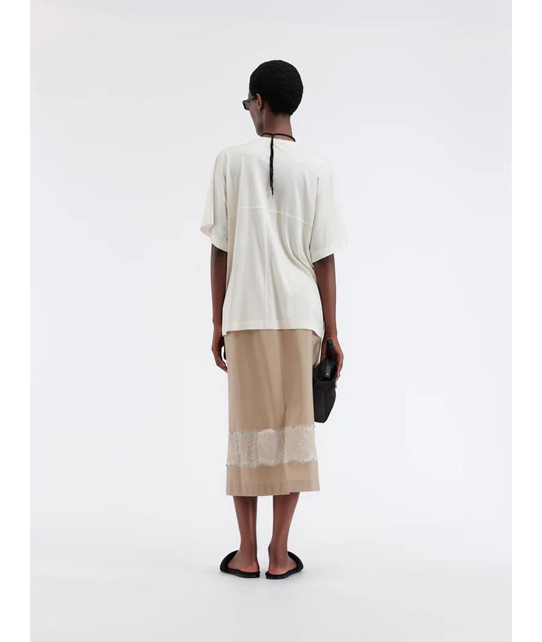 Carven Белая шелковая футболка, фото 3