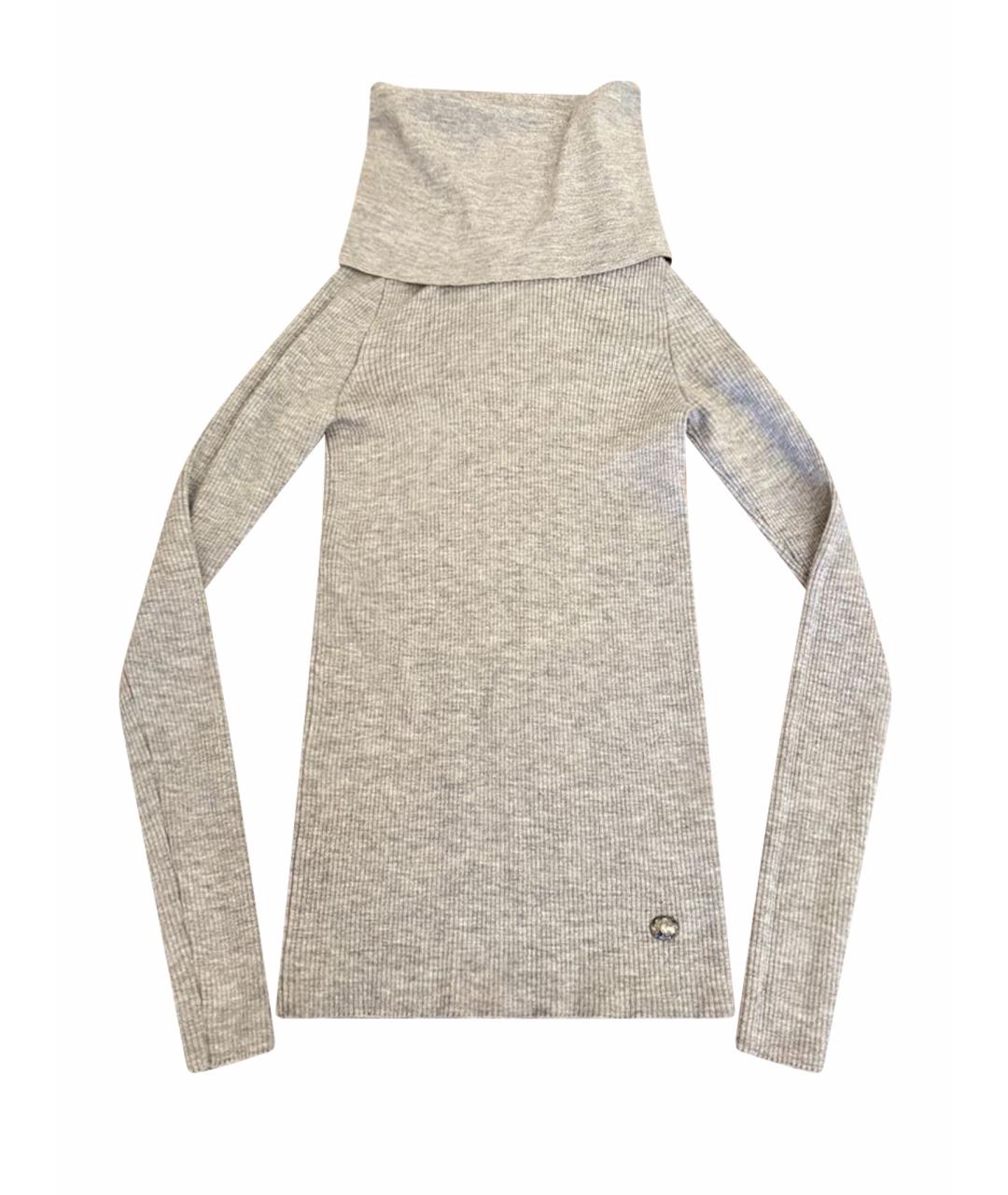 CHANEL Серая шерстяная водолазка, фото 1