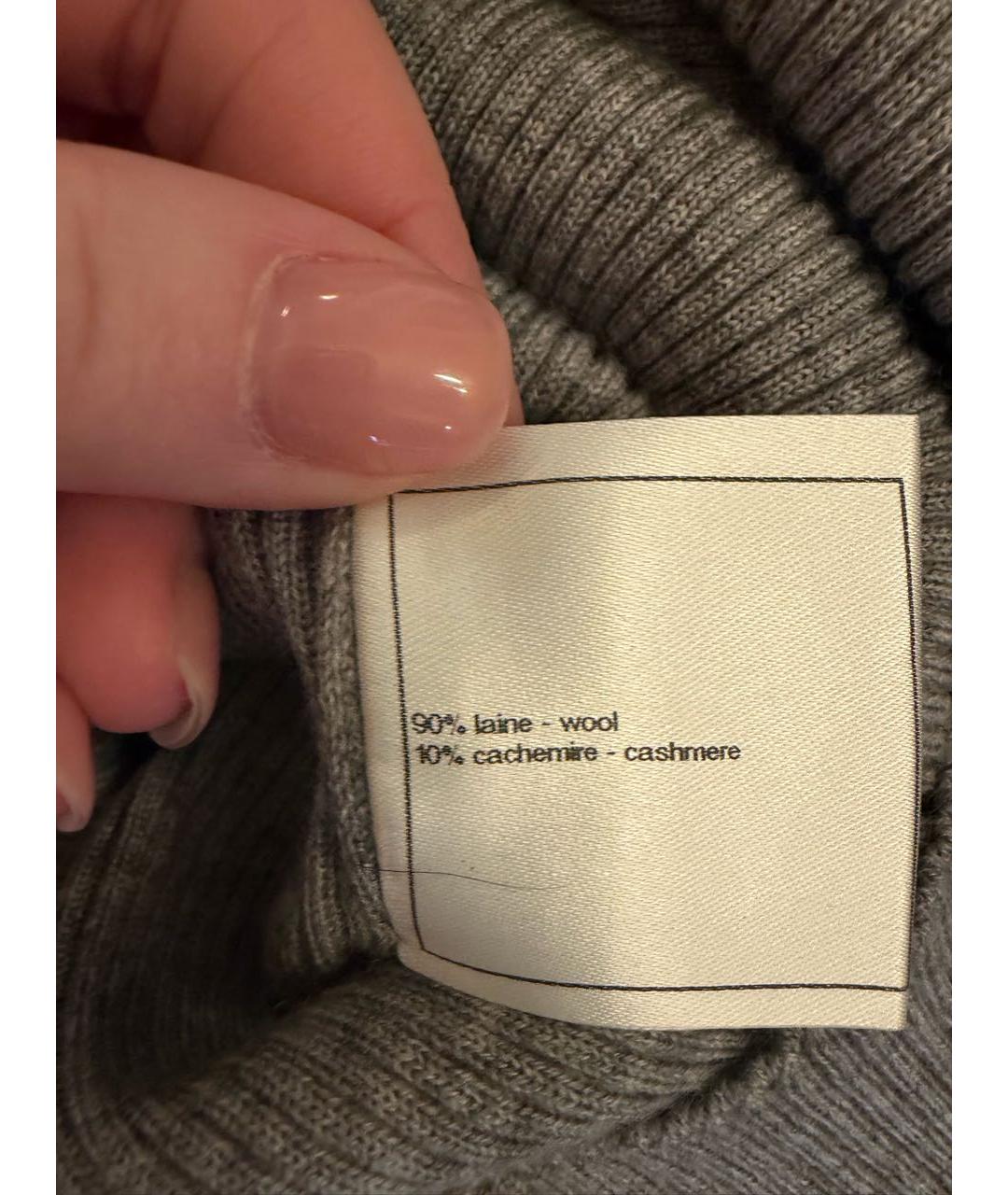 CHANEL Серая шерстяная водолазка, фото 3