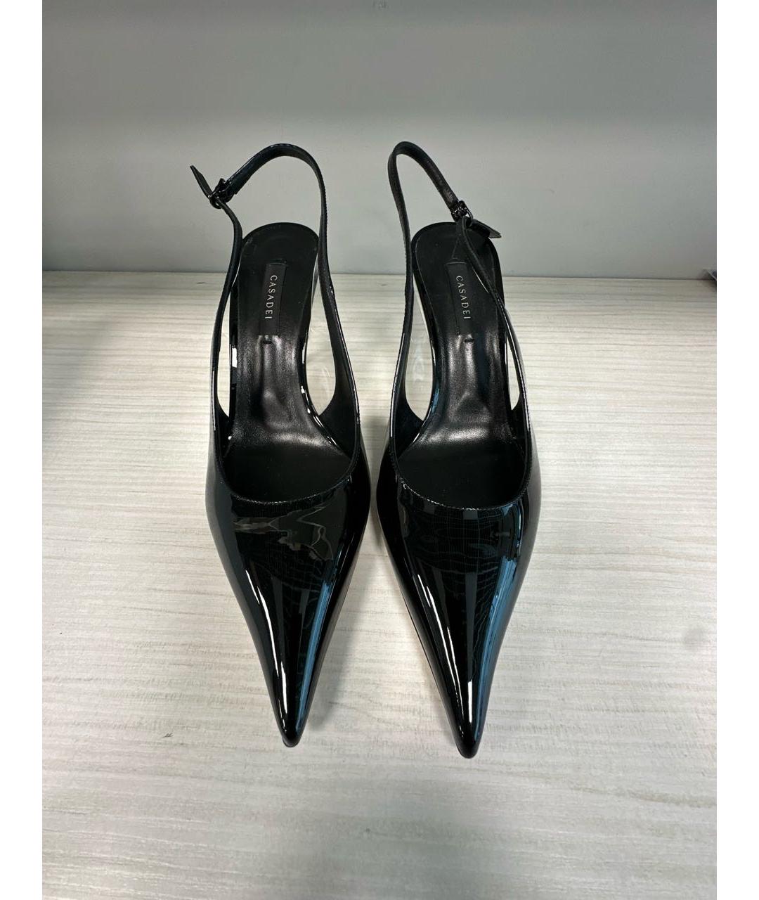 CASADEI Черные туфли из лакированной кожи, фото 2