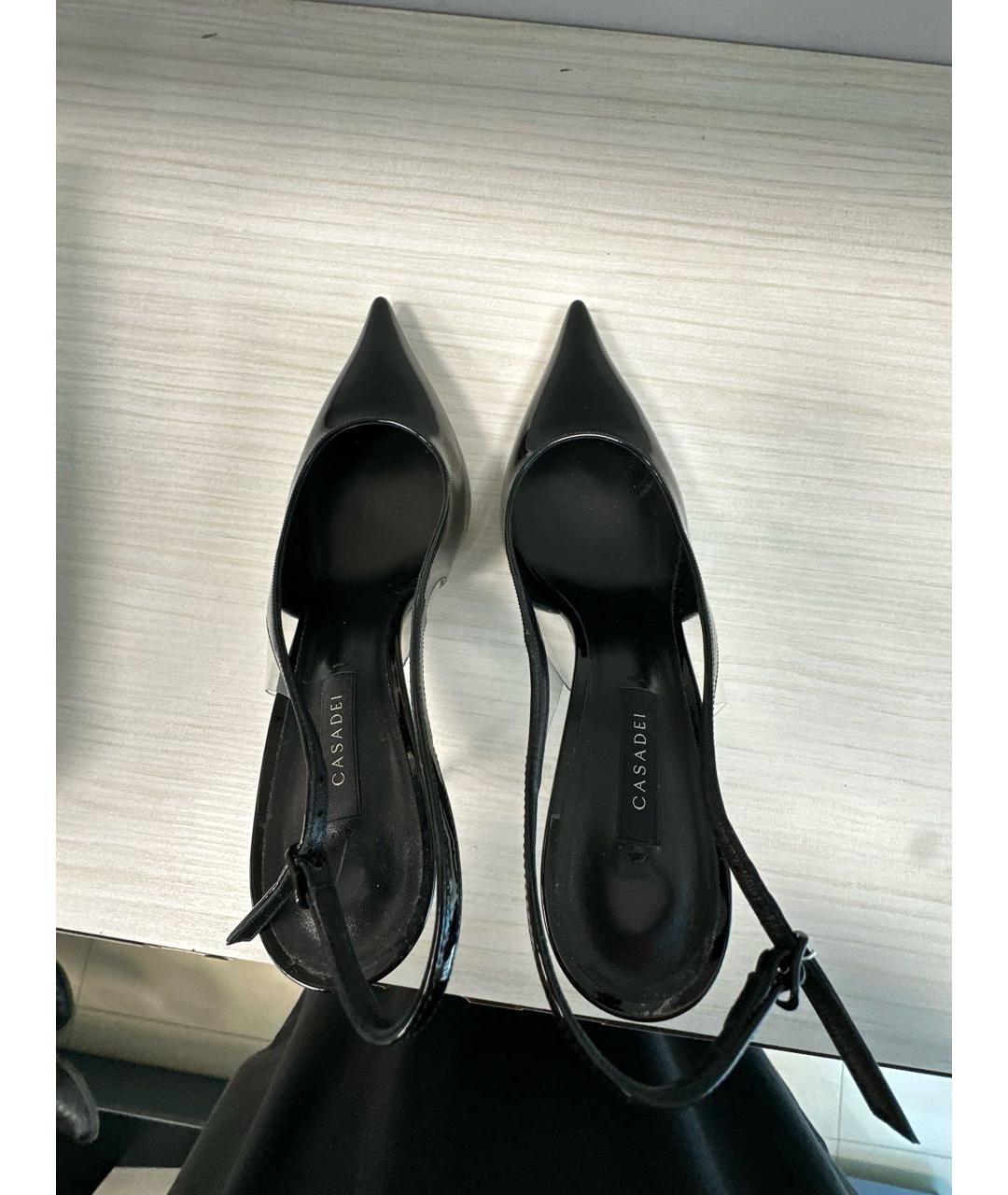 CASADEI Черные туфли из лакированной кожи, фото 3