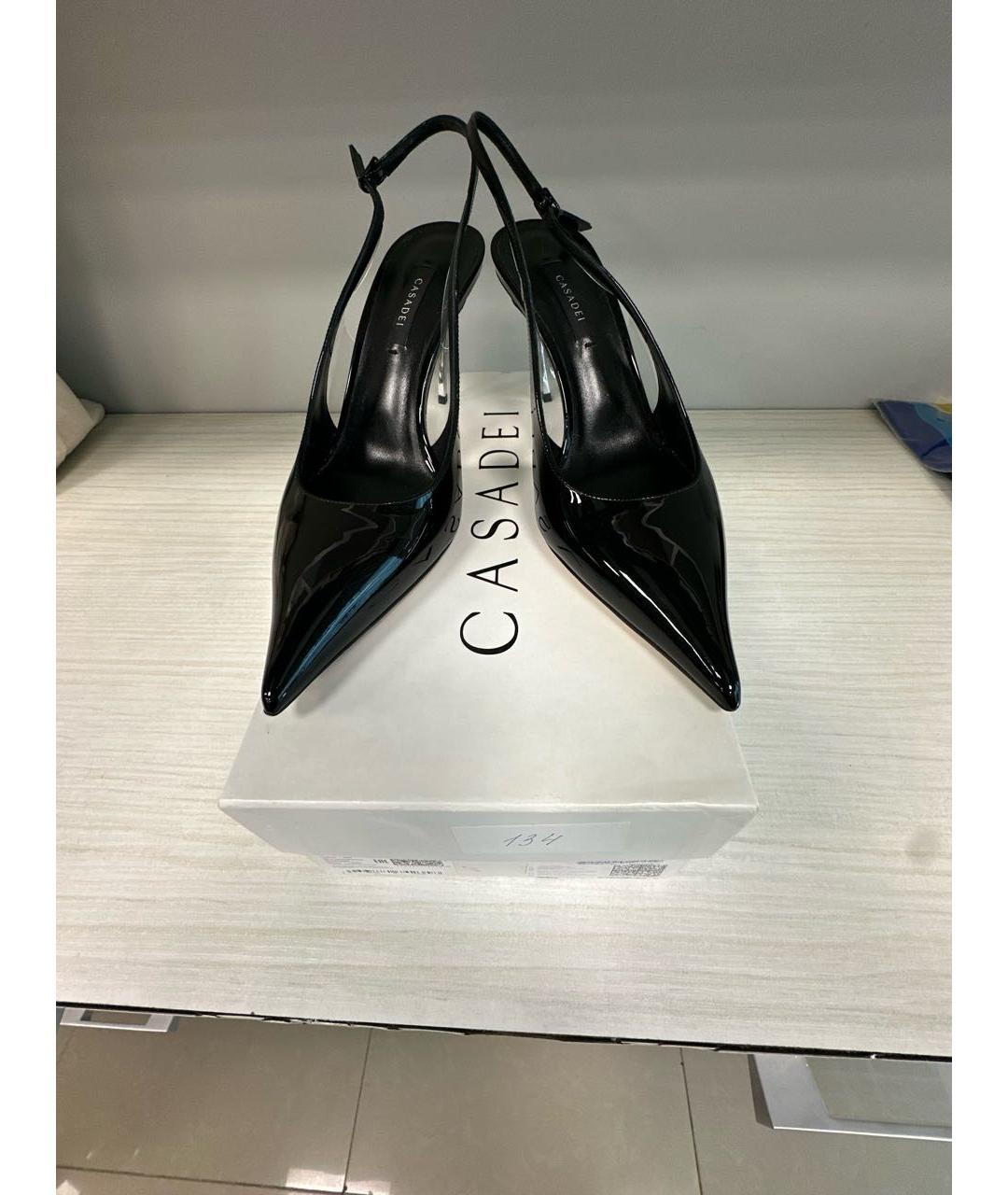 CASADEI Черные туфли из лакированной кожи, фото 6