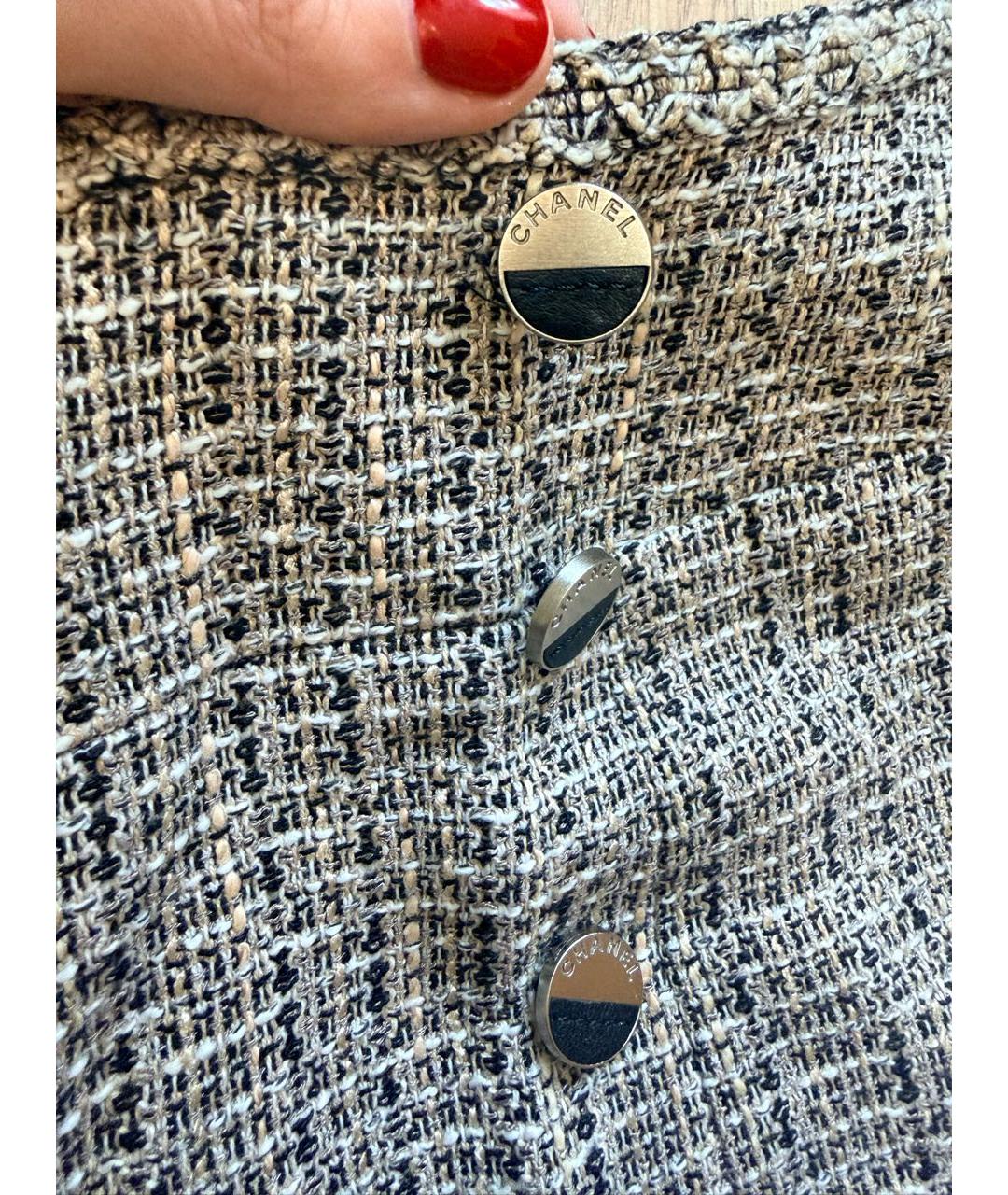 CHANEL Мульти вискозная юбка миди, фото 4