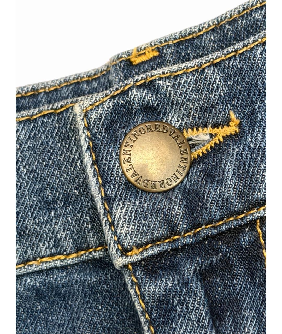 RED VALENTINO Синяя деним юбка миди, фото 3