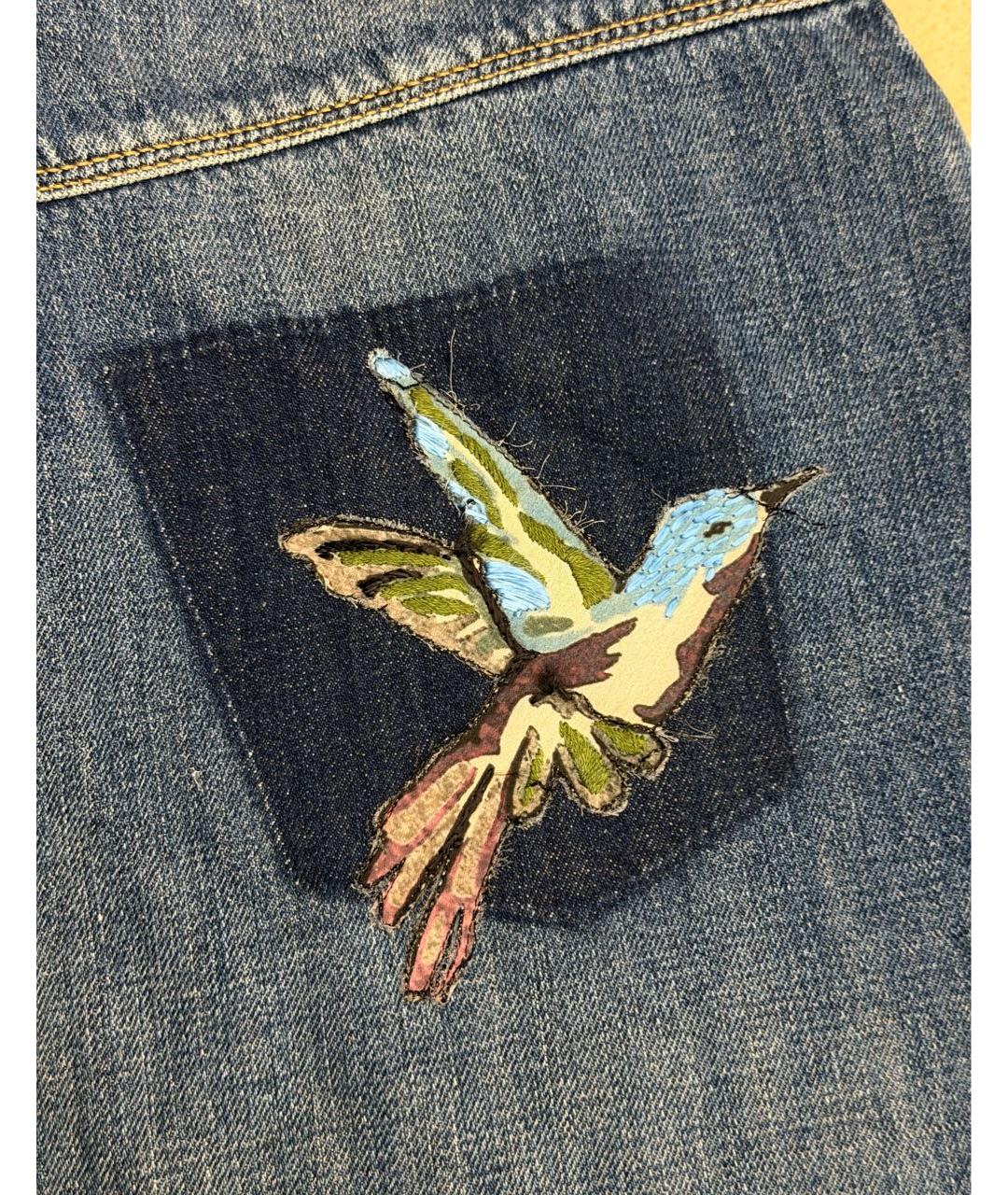 RED VALENTINO Синяя деним юбка миди, фото 5