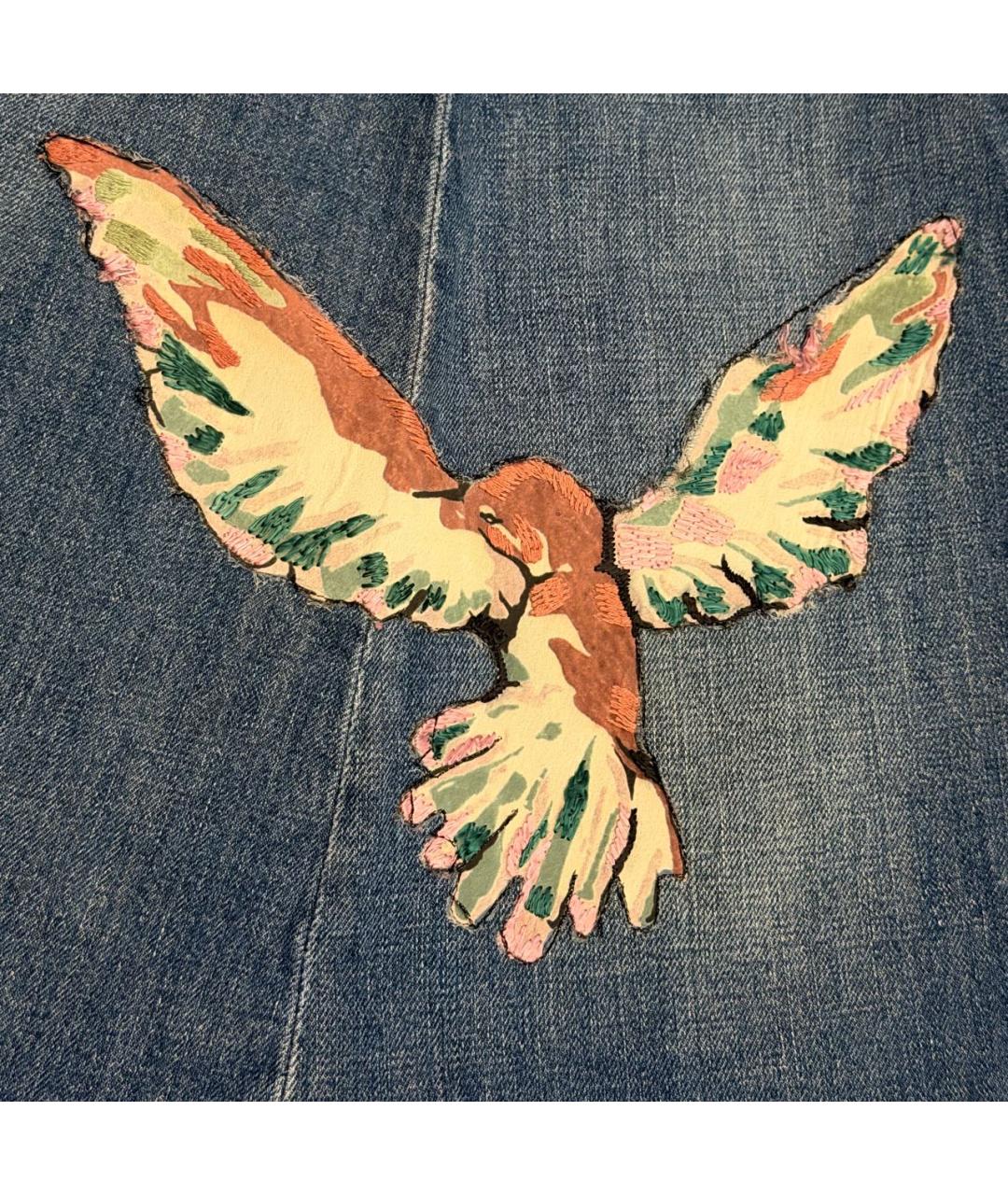 RED VALENTINO Синяя деним юбка миди, фото 6