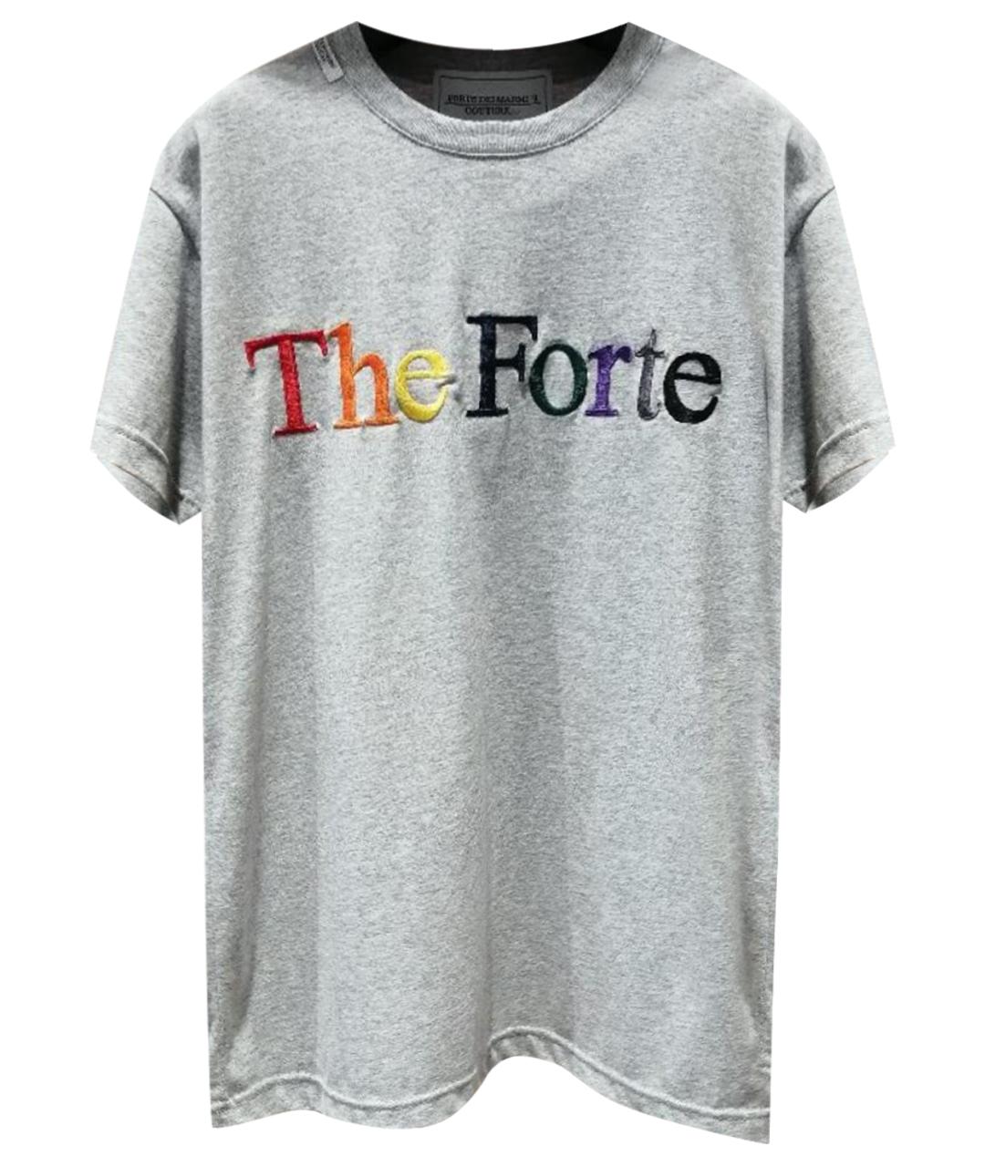 FORTE COUTURE Серая хлопковая футболка, фото 1