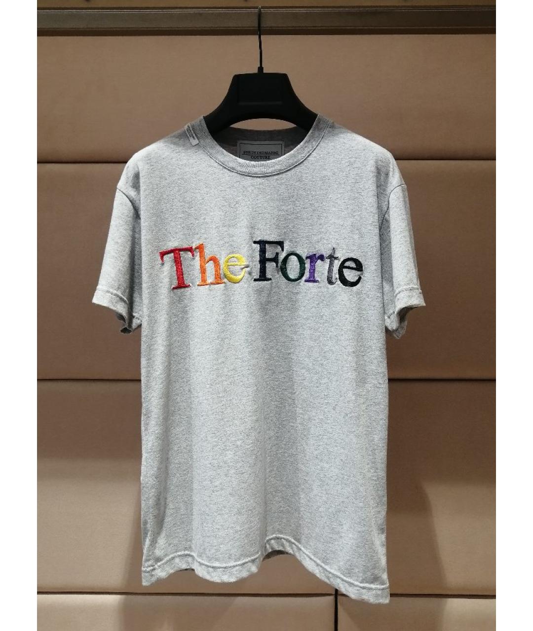 FORTE COUTURE Серая хлопковая футболка, фото 3