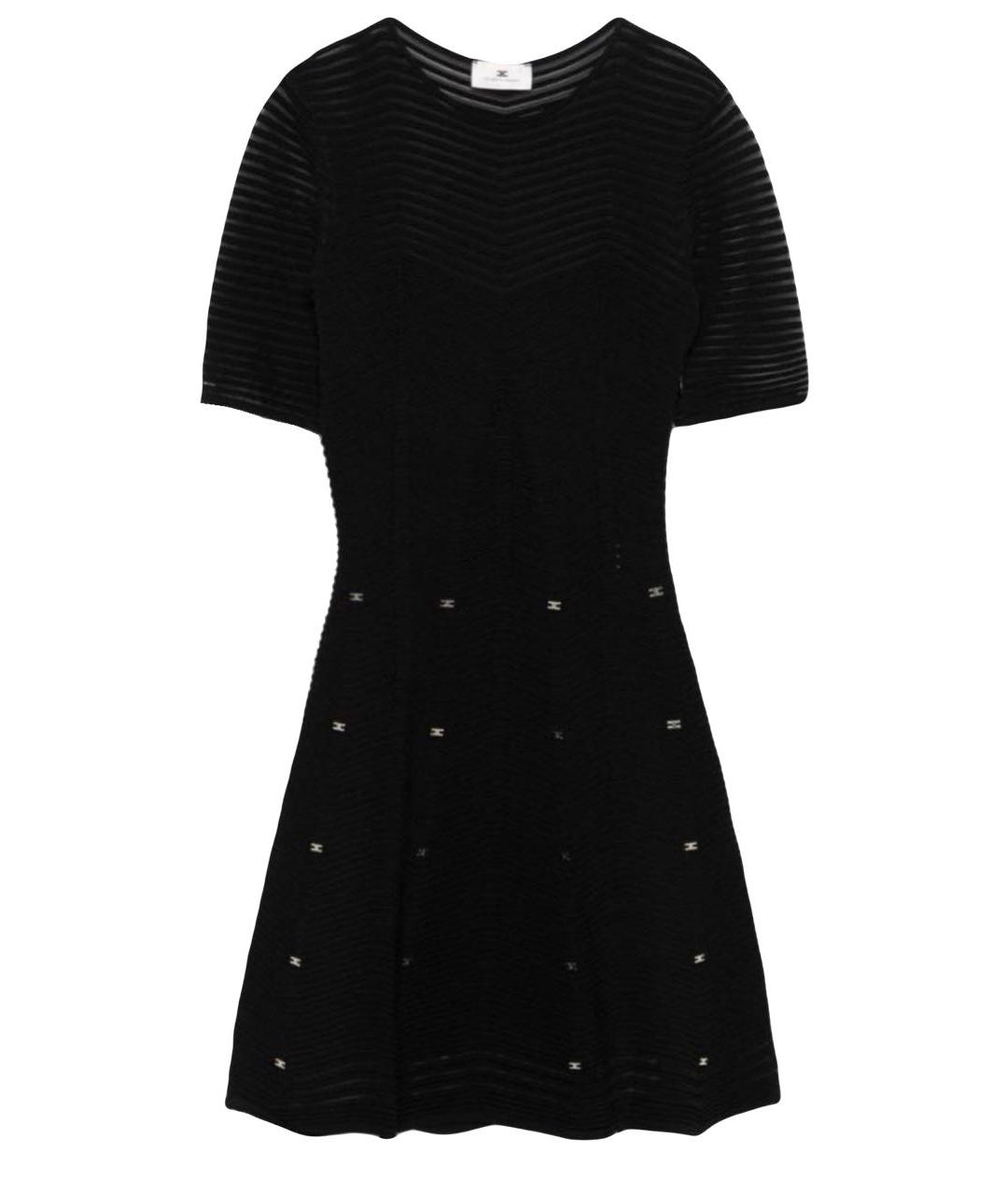 ELISABETTA FRANCHI Черное вискозное коктейльное платье, фото 2